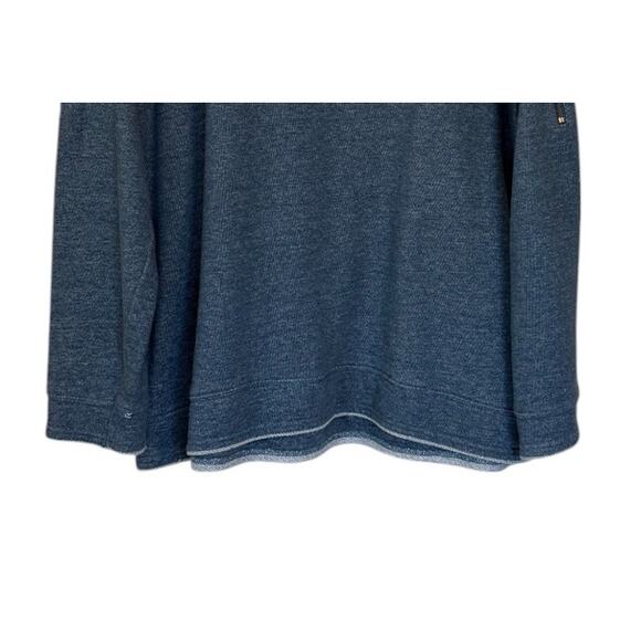 Rock & Republic Sweatshirt Women X Large Blue Zipper Shoulders Casual‎ Everyday - Picture 3 of 7